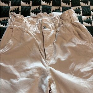 American Eagle Outfitters cream Corduroy barrel Pants